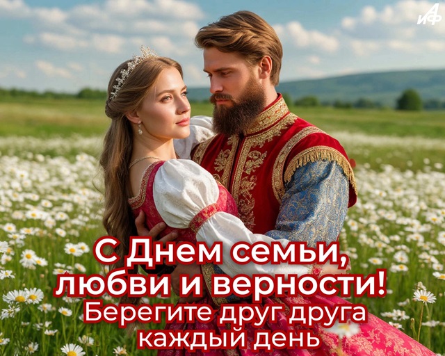 Дорогие друзья! Поздравляем вас с Днем семьи, любви и верности! 